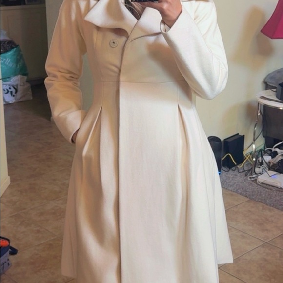Nine West Cream Pea Coat Like NEW - Picture 5 of 12
